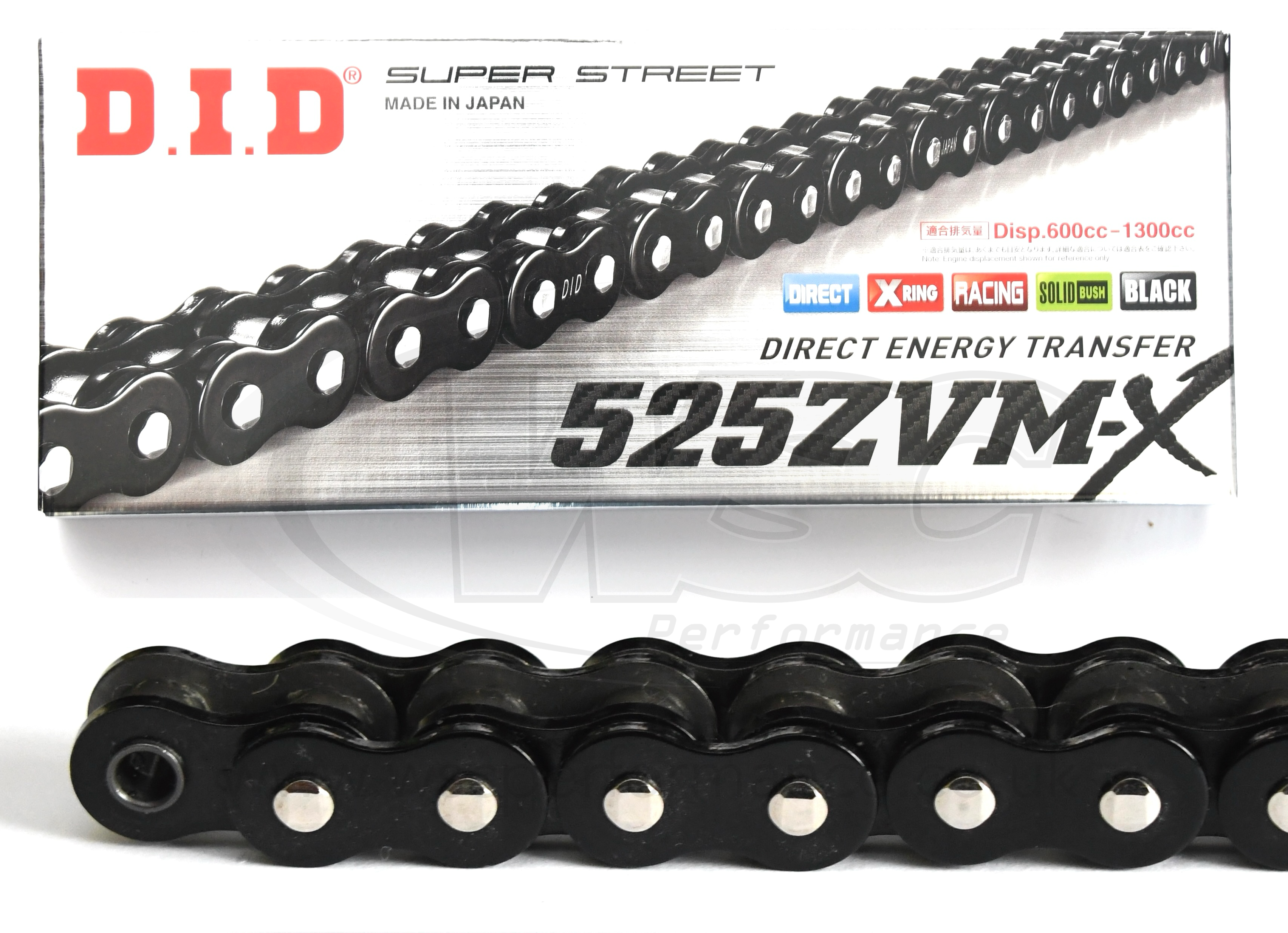 DID 525 ZVM-X Super Street Extra Heavy Duty Chain 100 Links - Choice of Colour - Up to 1300cc