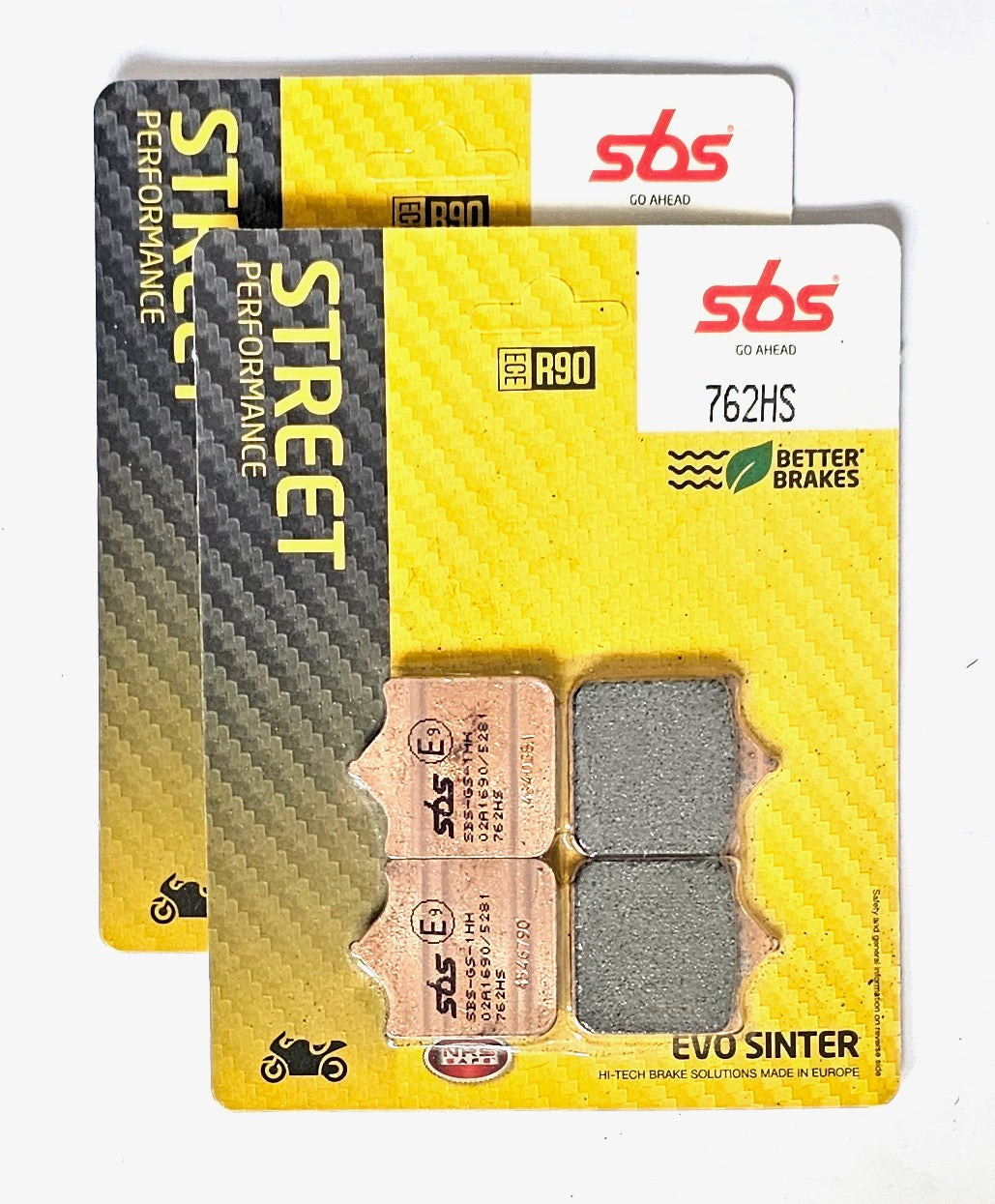 SBS 762HS Street Sinter Brake Pads (Full Front Set)