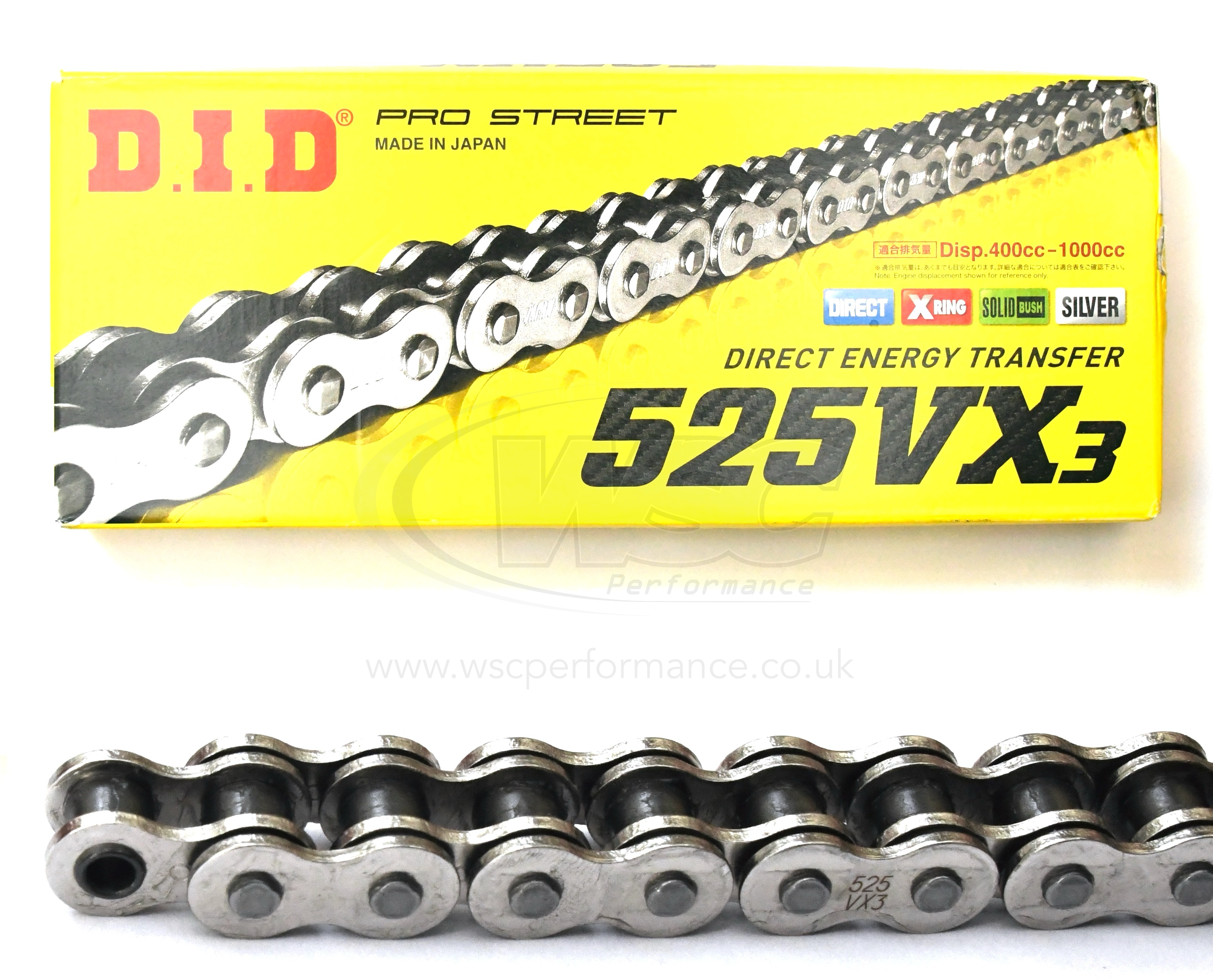 DID 525 VX Pro Street Heavy Duty Chain 100 Links - Choice of Colour