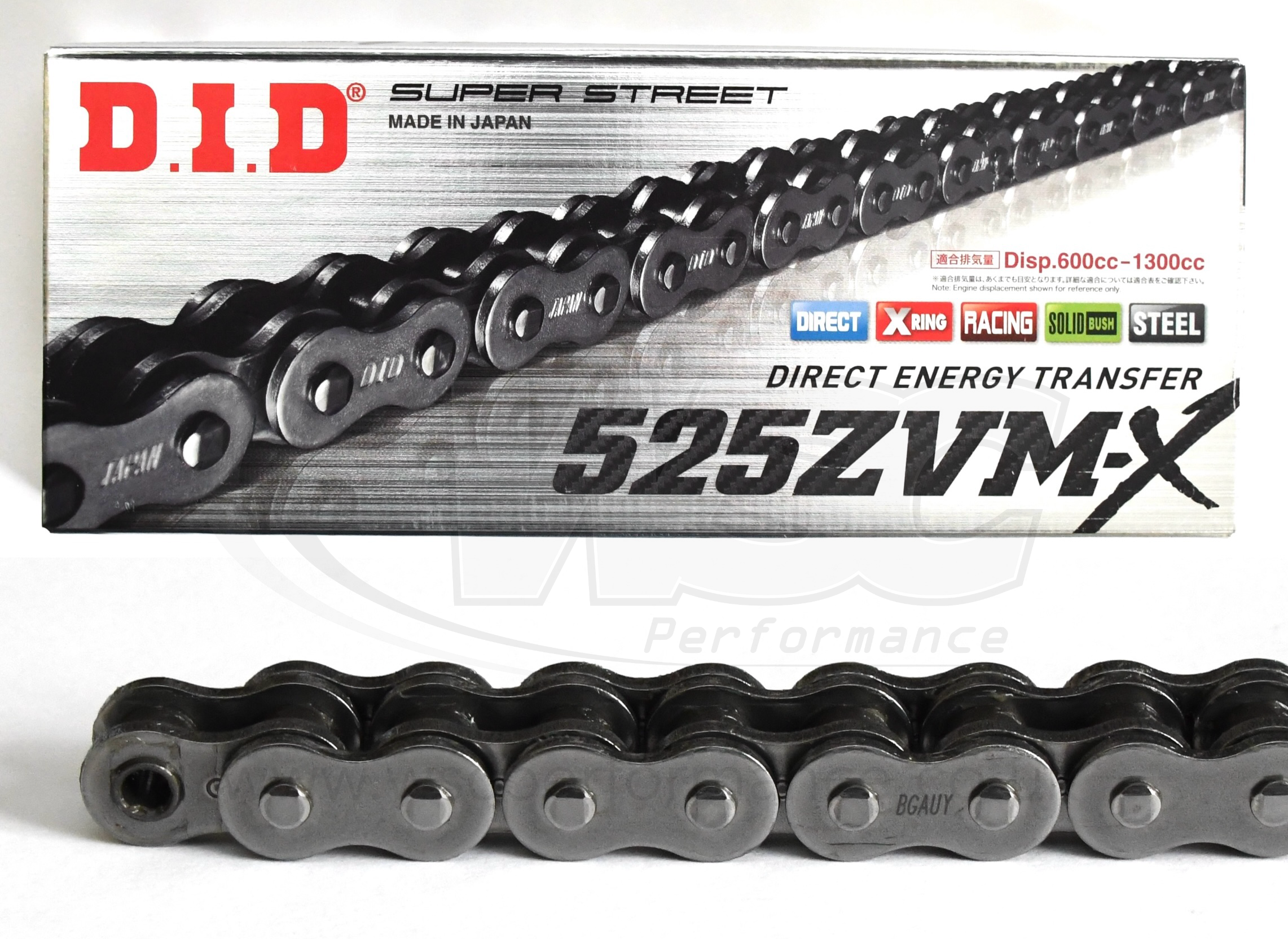 DID 525 ZVM-X Super Street Extra Heavy Duty Chain 118 Links - Choice of Colour - Up to 1300cc