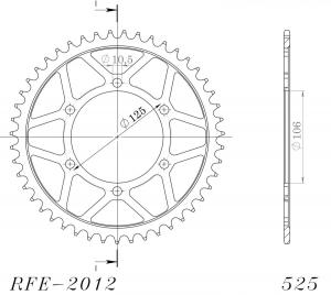 Supersprox Racing Steel Rear Sprocket RFE-2012:47-BLK