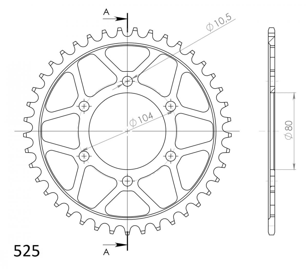 Supersprox Steel Edge Rear Sprocket RFA-1489:41-BLK