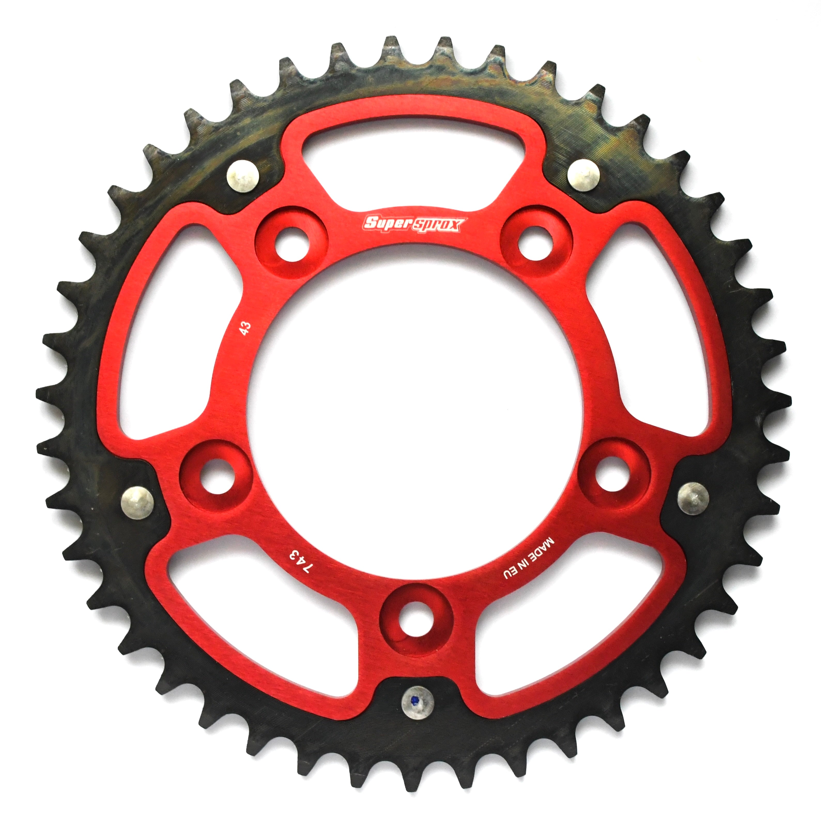 Buy red Supersprox Stealth Rear Sprocket RST-743:43 - Standard