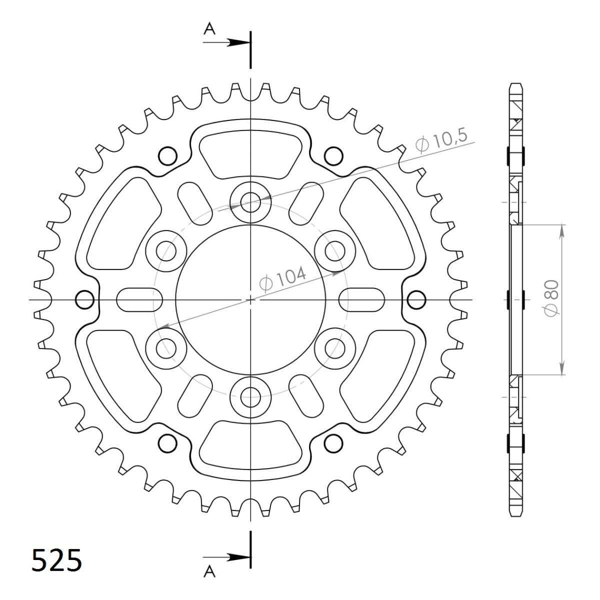 Supersprox Stealth Rear Sprocket RST-1489:44