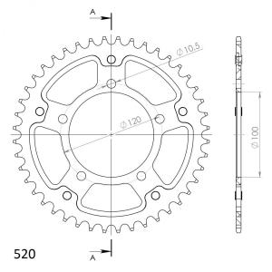 Supersprox Stealth Sprocket RST-703:43 - 520 Pitch