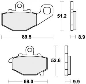 SBS 687LS Street Sinter Rear Brake Pads