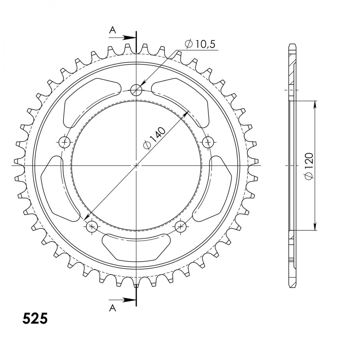 Supersprox Steel Edge Rear Sprocket RFA-1792:43