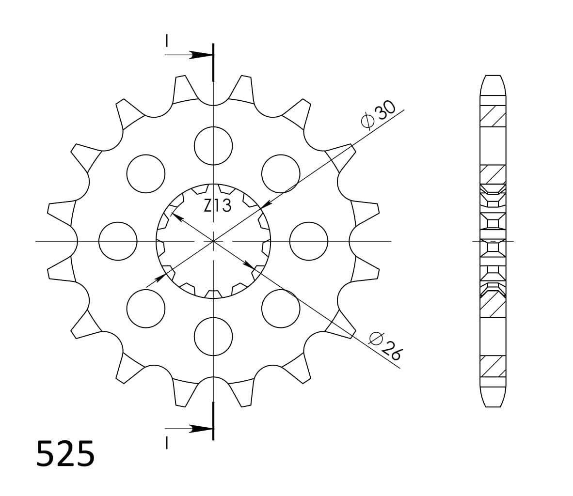 Supersprox Steel Front Sprocket CST-1183:17