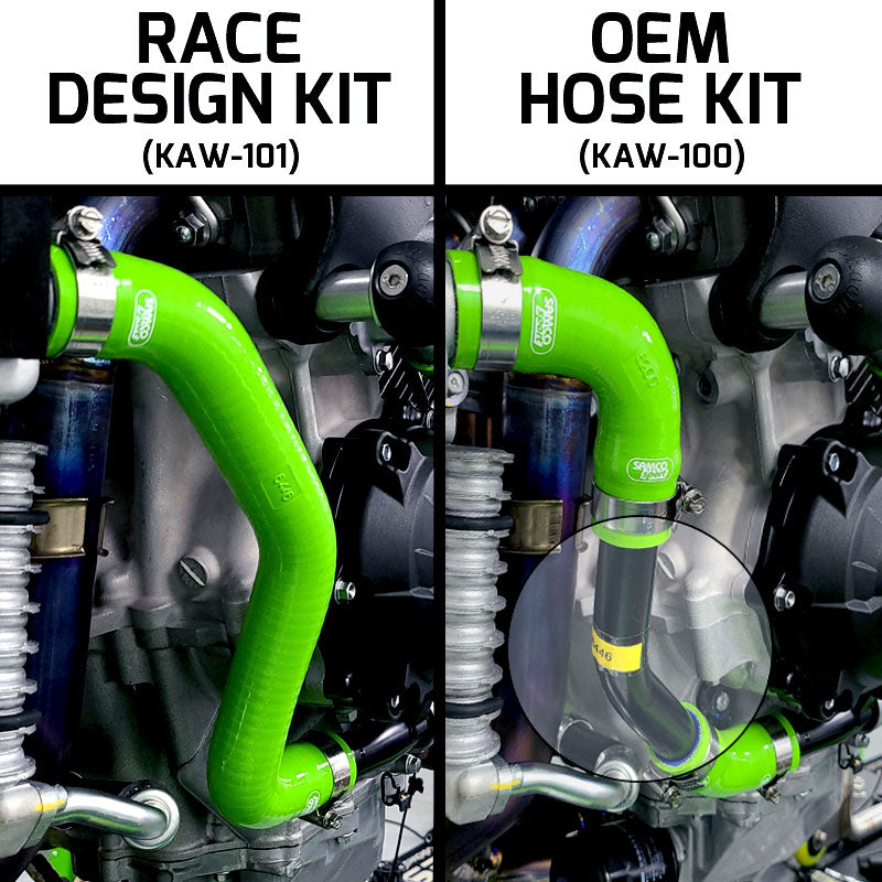 Samco Sport Silicone Radiator Coolant Hose Kit for Kawasaki ZX-10R 2021> 3 Hose Race Spec KAW-101