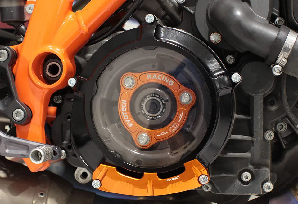 Buy black Evotech CNC Machine Clutch Cover KTM Superduke 1290