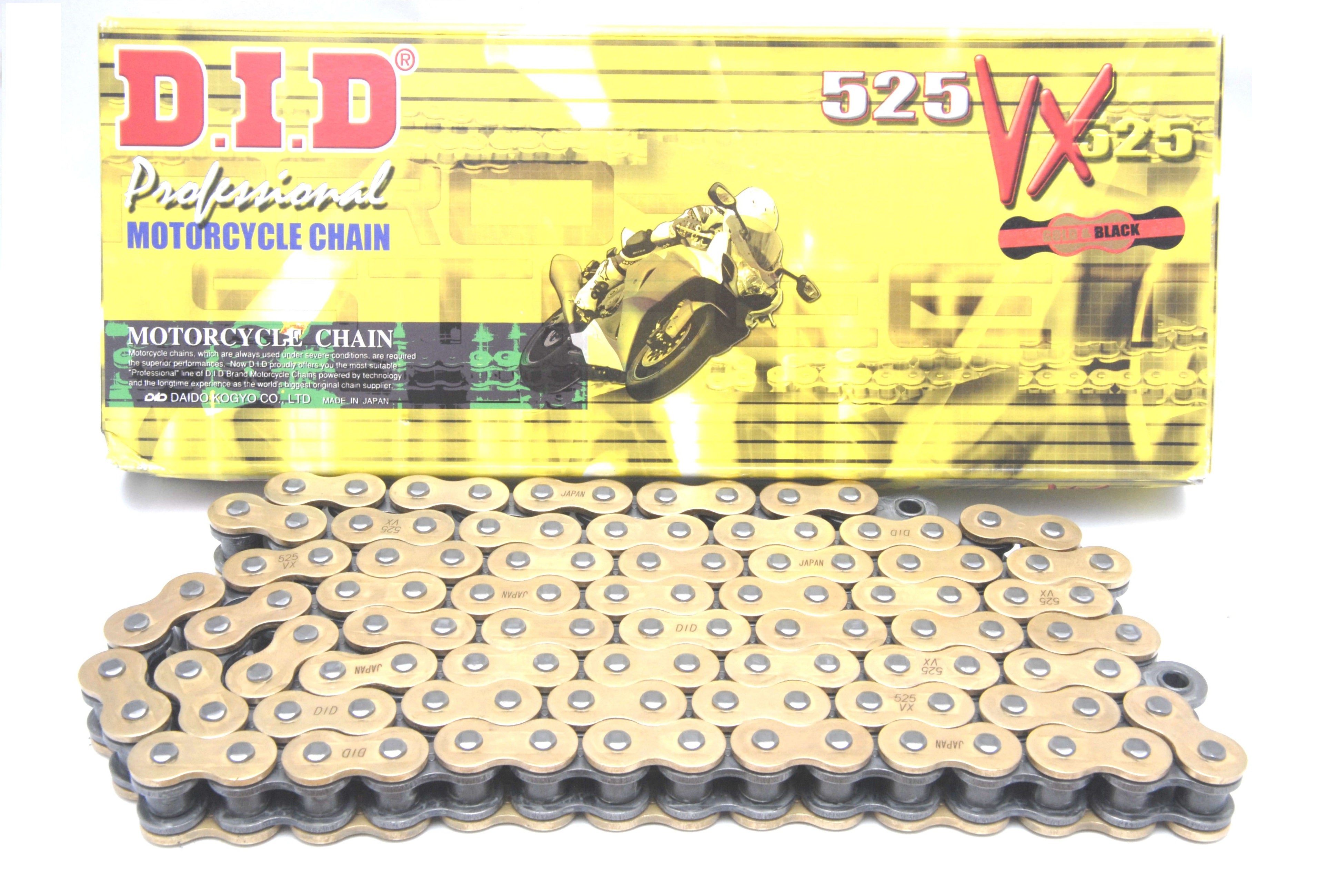 DID Gold Pro-Street VX2 Series Chain 96 Links 525 Pitch - Clearance - 0